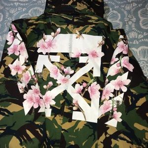 off white flower jacket
